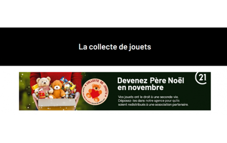 Collecte de jouets École de rugby